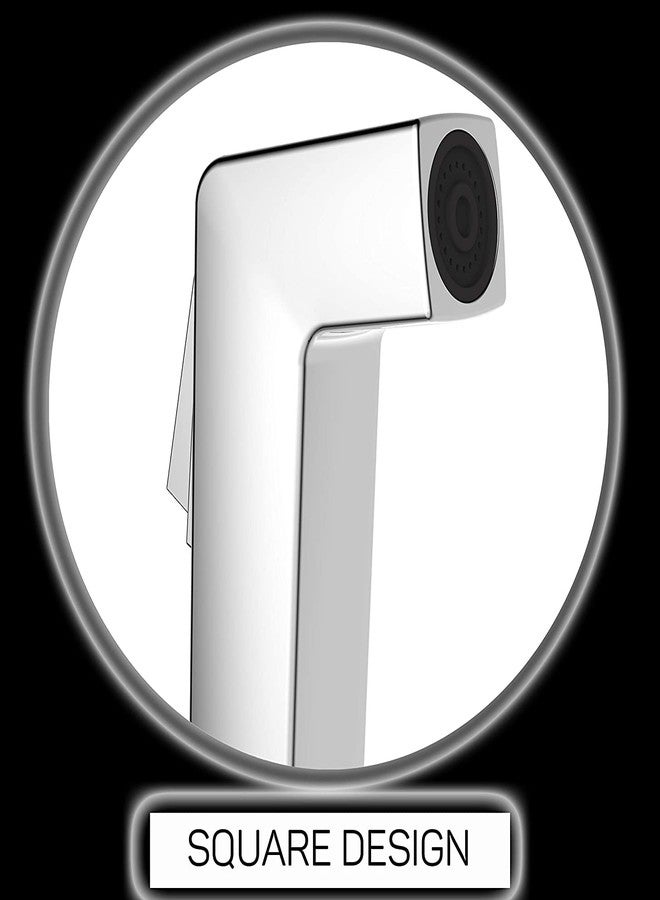 HOME13 Premium ABS Health Faucet Set with Stainless Steel Hose Pipe and Wall Hook Health Faucet (Wall Mount Installation Type) (Pack of 1) (CUBIX Faucet, 1.5 MTR SS Tube) - Image 3